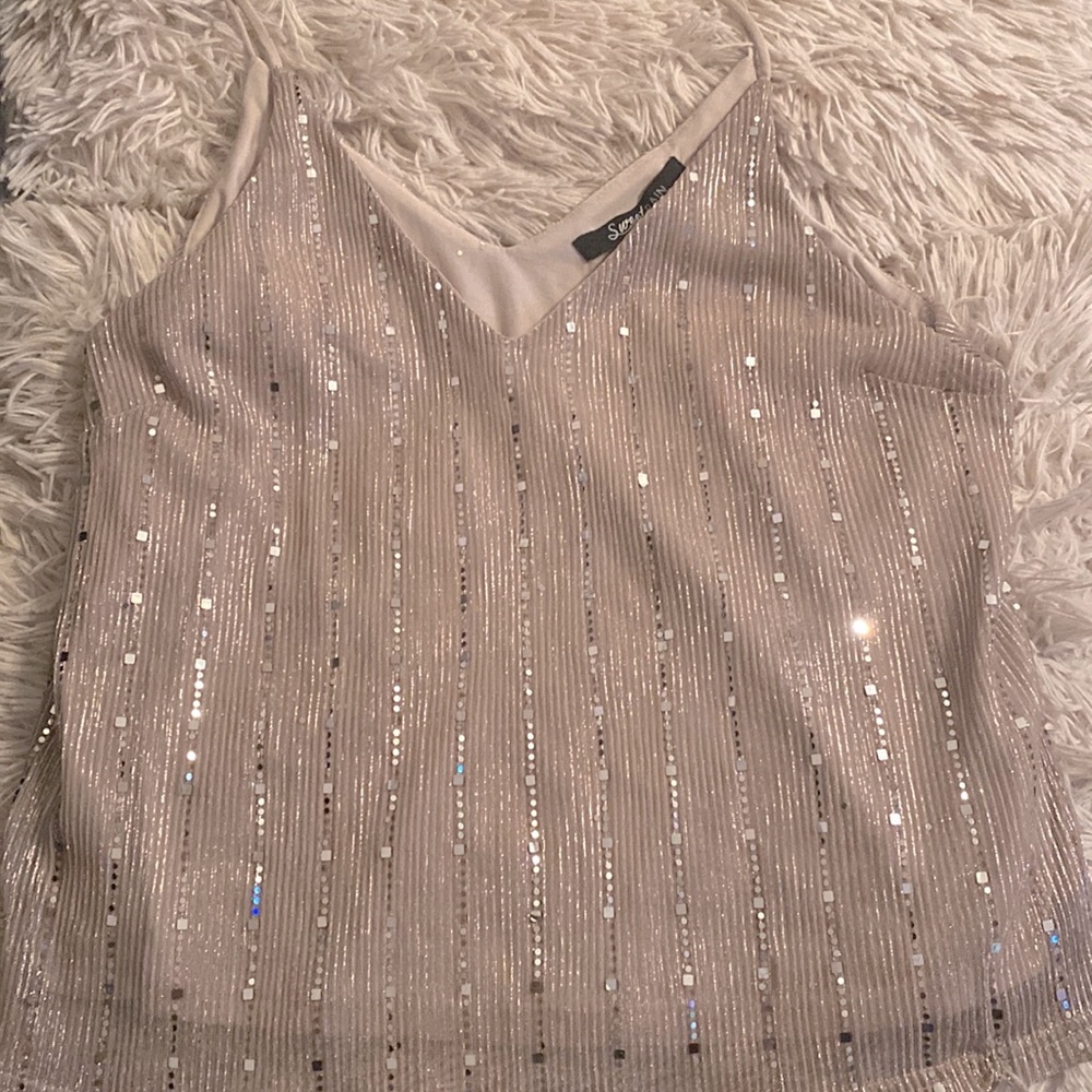 Cute Flirty Bling Tank top!